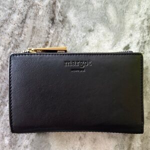 Margot Black Wallet with Gold Accent
